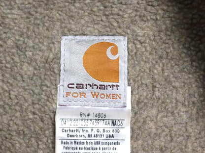 US企画 カーハート ダック シエラ ジャケット レディース S 古着 裏 ボア パイル フリース フルジップ ブルゾン アクティブ 廃盤 黒 ワーク