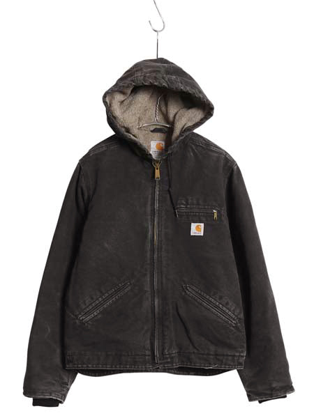 US企画 カーハート ダック シエラ ジャケット レディース S 古着 裏 ボア パイル フリース フルジップ ブルゾン アクティブ 廃盤 黒 ワーク