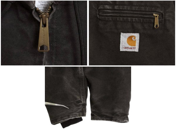 US企画 カーハート ダック シエラ ジャケット レディース S 古着 裏 ボア パイル フリース フルジップ ブルゾン アクティブ 廃盤 黒 ワーク