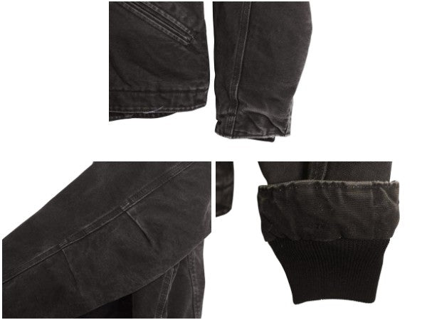 US企画 カーハート ダック シエラ ジャケット レディース S 古着 裏 ボア パイル フリース フルジップ ブルゾン アクティブ 廃盤 黒 ワーク