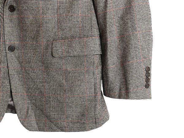 イタリア製 ブルックスブラザーズ ロロピアーナ テーラード ジャケット メンズ XL ブレザー メリノ ウール チェック トラッド 大きいサイズ