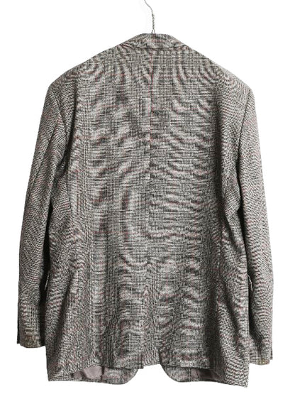 イタリア製 ブルックスブラザーズ ロロピアーナ テーラード ジャケット メンズ XL ブレザー メリノ ウール チェック トラッド 大きいサイズ