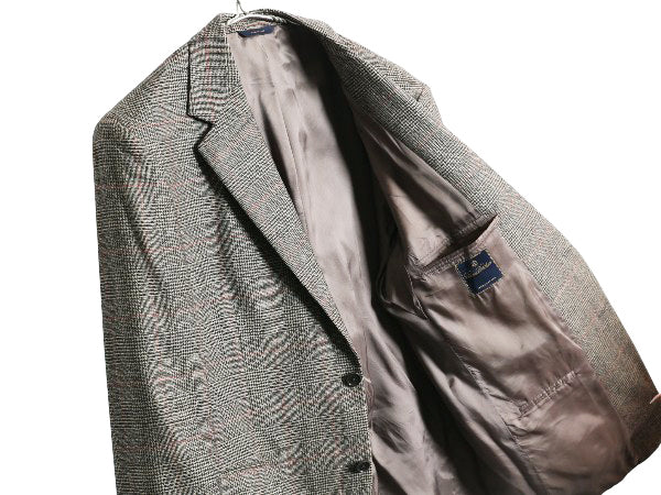 イタリア製 ブルックスブラザーズ ロロピアーナ テーラード ジャケット メンズ XL ブレザー メリノ ウール チェック トラッド 大きいサイズ