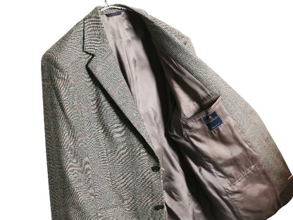 イタリア製 ブルックスブラザーズ ロロピアーナ テーラード ジャケット メンズ XL ブレザー メリノ ウール チェック トラッド 大きいサイズ