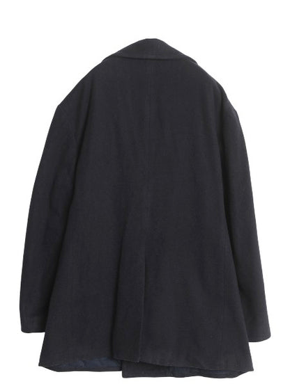 90s ポロ ラルフローレン ウール Pコート メンズ XL オールド ハーフ コート 中綿 キルティング ライナー付き 大きいサイズ トラッド 濃紺