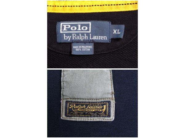 00s ポロ ラルフローレン ハーフジップ スウェット メンズ XL / 古着 オールド トレーナー ハイネック プルオーバー ブラック 大きいサイズ