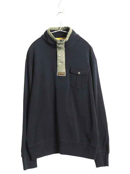 00s ポロ ラルフローレン ハーフジップ スウェット メンズ XL / 古着 オールド トレーナー ハイネック プルオーバー ブラック 大きいサイズ