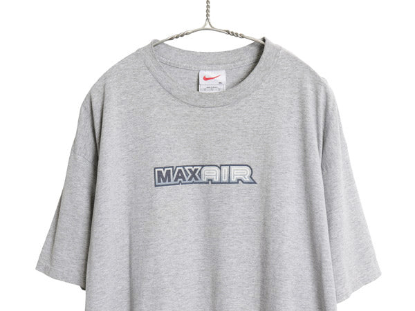 90s ナイキ 両面 プリント Tシャツ メンズ XL / オールド カットソー スウッシュ グラフィック イラスト ヘビーウェイト 大きいサイズ 灰
