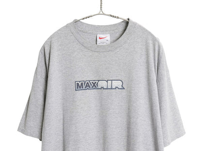 90s ナイキ 両面 プリント Tシャツ メンズ XL / オールド カットソー スウッシュ グラフィック イラスト ヘビーウェイト 大きいサイズ 灰