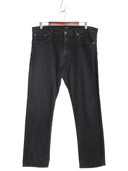 ポロ ラルフローレン ブラック デニム パンツ メンズ 実寸 36 30 / ヴィンテージ モデル ジーンズ ジーパン スリム ストレート ストレッチ