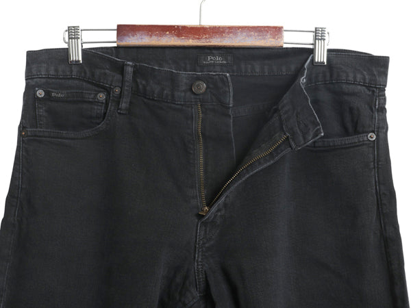 ポロ ラルフローレン ブラック デニム パンツ メンズ 実寸 36 30 / ヴィンテージ モデル ジーンズ ジーパン スリム ストレート ストレッチ