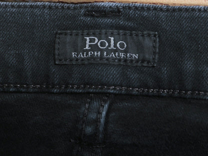 ポロ ラルフローレン ブラック デニム パンツ メンズ 実寸 36 30 / ヴィンテージ モデル ジーンズ ジーパン スリム ストレート ストレッチ