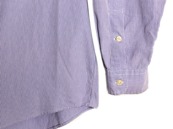 90s ラルフローレン ギンガム チェック 長袖 ボタンダウン シャツ メンズ XL / オールド ポロ コットン 長袖シャツ Yシャツ 大きいサイズ