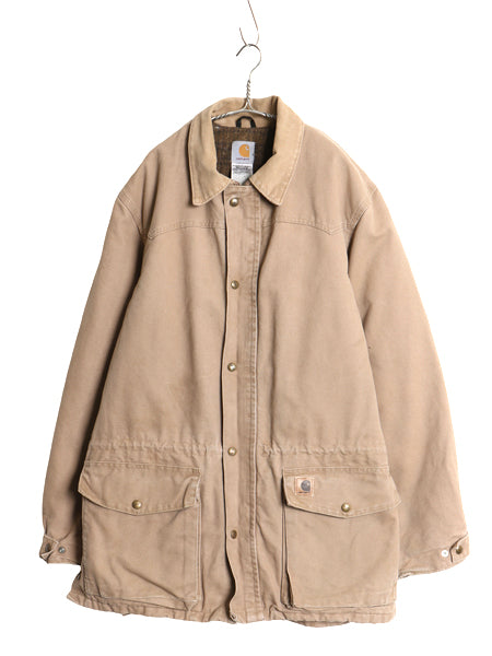 00s US企画 カーハート ダック ランチ コート メンズ L / C52 オールド ジャケット カバーオール ワーク ブルゾン ブランケット ライナー