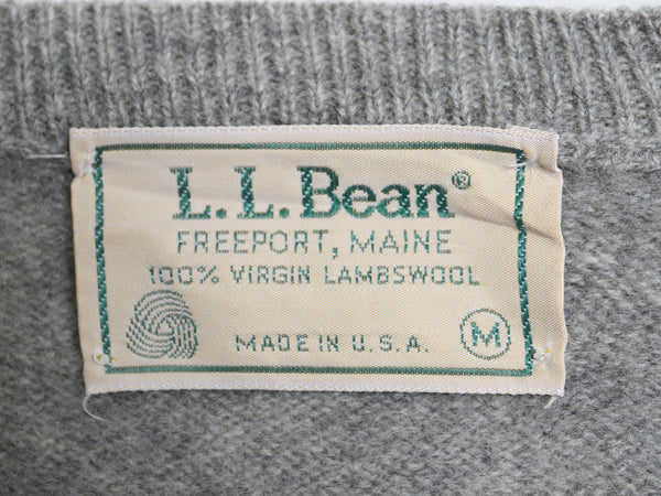 80s USA製 エルエルビーン ラム ウール ニット ベストメンズ レディース M 古着 ヴィンテージ Vネック プルオーバー セーター 無地 重ね着