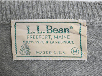 80s USA製 エルエルビーン ラム ウール ニット ベストメンズ レディース M 古着 ヴィンテージ Vネック プルオーバー セーター 無地 重ね着