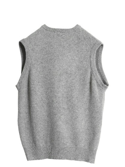 80s USA製 エルエルビーン ラム ウール ニット ベストメンズ レディース M 古着 ヴィンテージ Vネック プルオーバー セーター 無地 重ね着