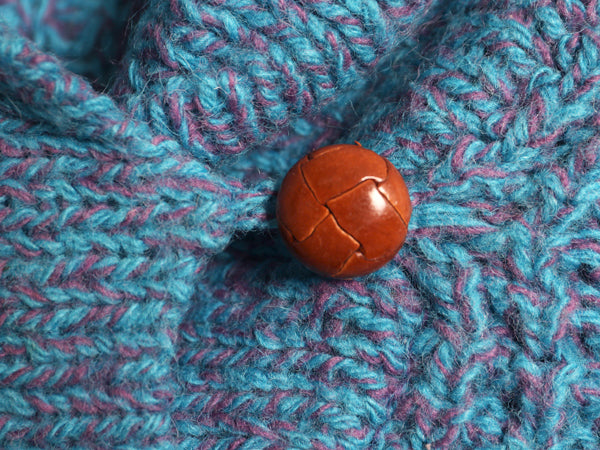 80s ウールリッチ ショールカラー ニット セーター レディース L 紺タグ ヴィンテージ アウトドア ウール リブ編み チャンキー ローゲージ