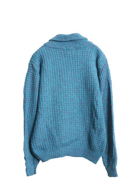 80s ウールリッチ ショールカラー ニット セーター レディース L 紺タグ ヴィンテージ アウトドア ウール リブ編み チャンキー ローゲージ