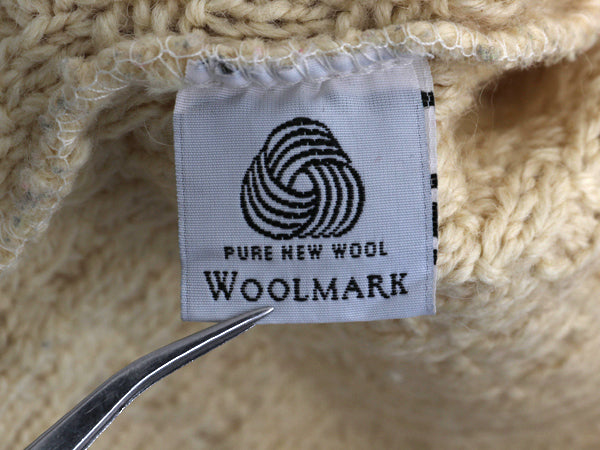 アイルランド製 BLARNEY WOOLLEN MILLS フィッシャーマン フルジップ ニット パーカー メンズ レディース L ウール セーター カーディガン