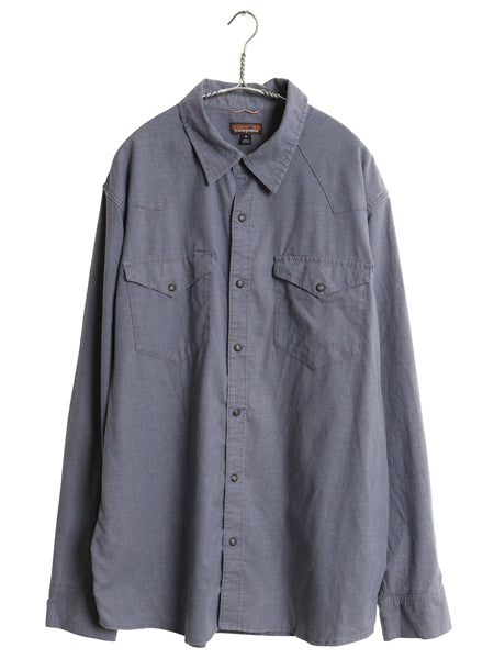 パタゴニア ウエスタン スナップ シャツ メンズ XL / 18年製 長袖シャツ ストレッチ スナップボタン ヘンプ 無地 カジュアル 大きいサイズ