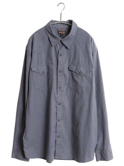 パタゴニア ウエスタン スナップ シャツ メンズ XL / 18年製 長袖シャツ ストレッチ スナップボタン ヘンプ 無地 カジュアル 大きいサイズ