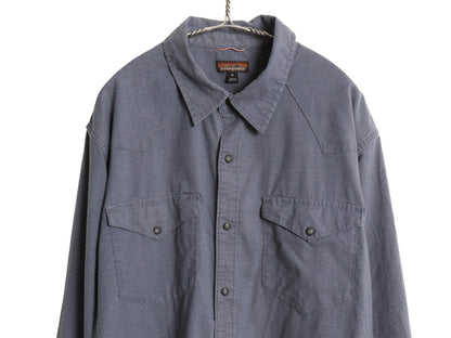 パタゴニア ウエスタン スナップ シャツ メンズ XL / 18年製 長袖シャツ ストレッチ スナップボタン ヘンプ 無地 カジュアル 大きいサイズ