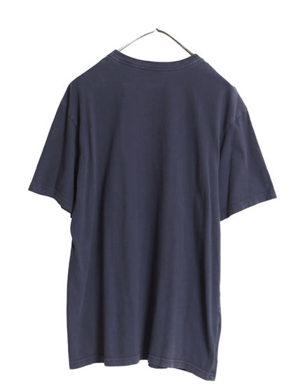USA製 パタゴニア プリント 半袖 Tシャツ メンズ M アウトドア ベア グラフィック アート イラスト アニマル シンプル カジュアル ネイビー