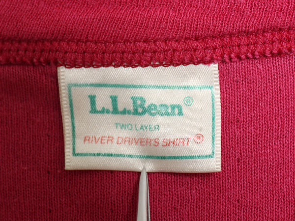 80s USA製 エルエルビーン ヘンリーネック 長袖 Tシャツ メンズ XL 程 古着 ヴィンテージ ロンT アンダーシャツ ロングスリーブ 2レイヤー
