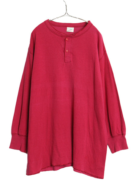 80s USA製 エルエルビーン ヘンリーネック 長袖 Tシャツ メンズ XL 程 古着 ヴィンテージ ロンT アンダーシャツ ロングスリーブ 2レイヤー