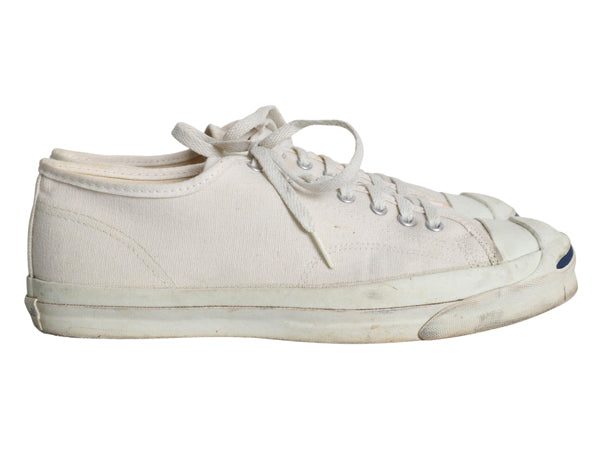 90s USA製 ★ コンバース ジャックパーセル 10 28.5cm アメリカ製 90年代 オールド Converse Jack Purcell スニーカー ヒゲ スマイル 白 靴