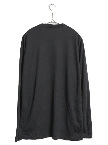 00s USA製 パタゴニア キャプリーン 長袖 Tシャツ メンズ L 古着 00年製 オールド アウトドア ストレッチ アンダーシャツ ロンT  無地 黒