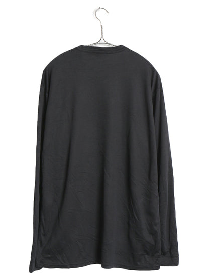 00s USA製 パタゴニア キャプリーン 長袖 Tシャツ メンズ L 古着 00年製 オールド アウトドア ストレッチ アンダーシャツ ロンT  無地 黒
