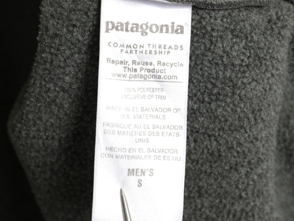 パタゴニア ライトウェイト シンチラ スナップT フリース ベスト メンズ S / 15年製 前開き 重ね着 アウトドア ハイネック フルジップ 濃灰