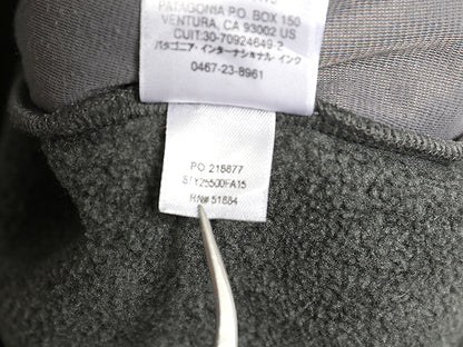 パタゴニア ライトウェイト シンチラ スナップT フリース ベスト メンズ S / 15年製 前開き 重ね着 アウトドア ハイネック フルジップ 濃灰