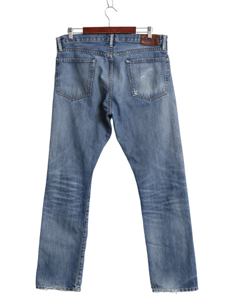 ポロ ラルフローレン デニム パンツ メンズ 34 32 ヴィンテージ 加工 ジーンズ ジーパン ストレート ヒゲ アタリ クラッシュ ダメージ 赤耳