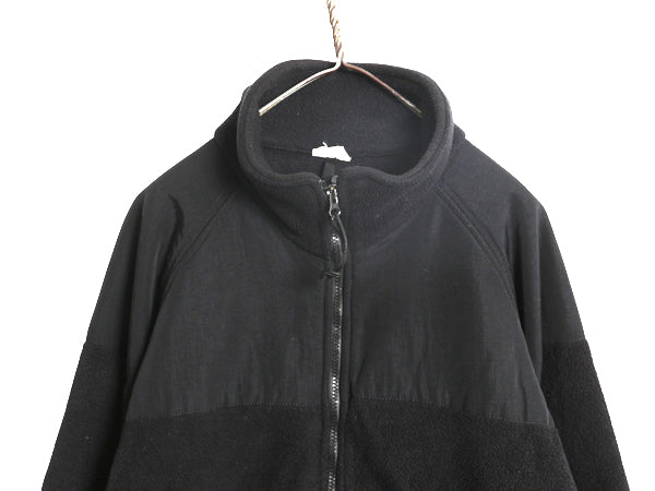 00s 米軍実物 ECWCS GEN2 フルジップ フリース ジャケット メンズ L 01年製 オールド ミリタリー アーミー ブルゾン 軍物 黒 ポーラテック