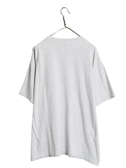90s USA製 LEXINGTON ボーダー 半袖 Tシャツ メンズ XL / オールド ヘビーウェイト コットン トップス ツートン 大きいサイズ カットソー　