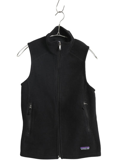 パタゴニア シンチラ フリース ベスト レディース XS / 07年製 アウトドア ハイネック フルジップ ノースリーブ 前開き 重ね着 シンプル 黒