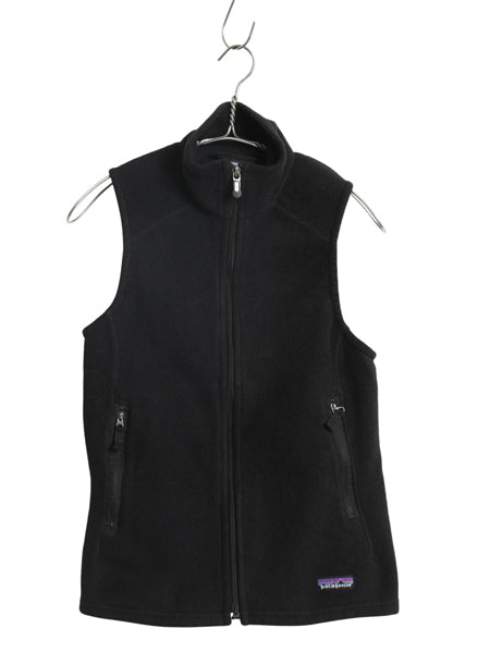 パタゴニア シンチラ フリース ベスト レディース XS / 07年製 アウトドア ハイネック フルジップ ノースリーブ 前開き 重ね着 シンプル 黒