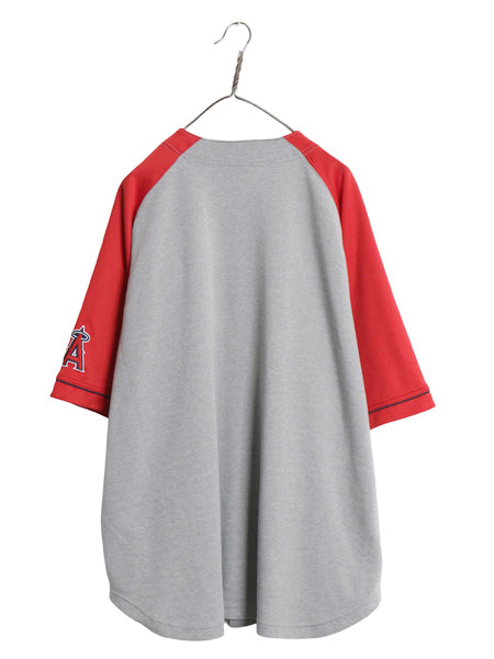 エンゼルス ベースボール シャツ メンズ XXL / MLB オフィシャル ナイキ 大リーグ スウッシュ ユニフォーム スウェット 野球 大きいサイズ