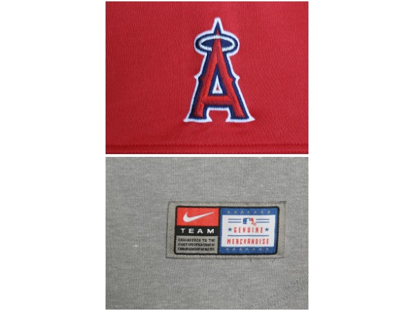 エンゼルス ベースボール シャツ メンズ XXL / MLB オフィシャル ナイキ 大リーグ スウッシュ ユニフォーム スウェット 野球 大きいサイズ
