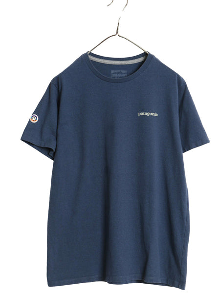 パタゴニア プリント 半袖 Tシャツ メンズ S レディース M / 24年製 アウトドア ワンポイント カットソー シンプル トップス カジュアル 紺