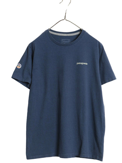 パタゴニア プリント 半袖 Tシャツ メンズ S レディース M / 24年製 アウトドア ワンポイント カットソー シンプル トップス カジュアル 紺
