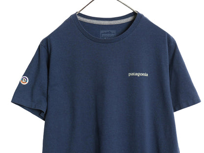 パタゴニア プリント 半袖 Tシャツ メンズ S レディース M / 24年製 アウトドア ワンポイント カットソー シンプル トップス カジュアル 紺