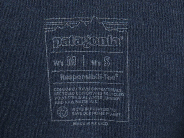パタゴニア プリント 半袖 Tシャツ メンズ S レディース M / 24年製 アウトドア ワンポイント カットソー シンプル トップス カジュアル 紺