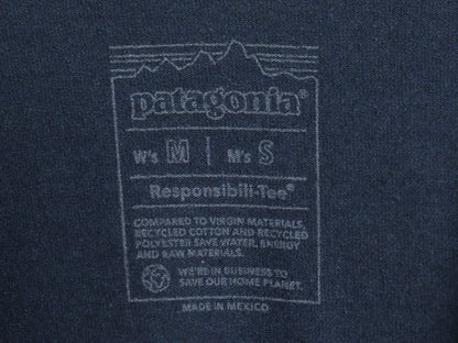 パタゴニア プリント 半袖 Tシャツ メンズ S レディース M / 24年製 アウトドア ワンポイント カットソー シンプル トップス カジュアル 紺