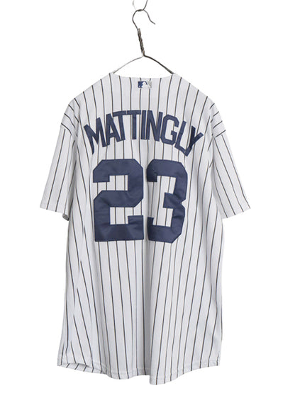 ヤンキース ベースボール シャツ メンズ XL / MLB オフィシャル マジェスティック 大リーグ ユニフォーム 大きいサイズ 半袖シャツ 重ね着