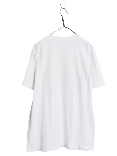 90s ジョーク イラスト プリント 半袖 Tシャツ メンズ XL 程/ オールド アート キャラクター ヘビーウェイト コットン シングルステッチ 白