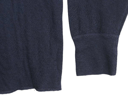 80s USA製 エルエルビーン ヘンリーネック 長袖 Tシャツ メンズ L ヴィンテージ ロンT ロングスリーブ アンダーシャツ 無地 2レイヤー 紺